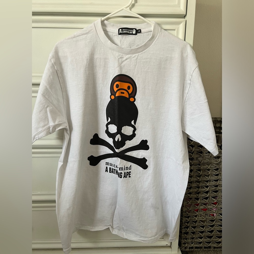 Mastermind x A Bathing Ape (Bape) white t-shirt